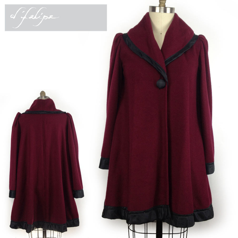 Fleece Blanket Jacket Robe Red Black Button